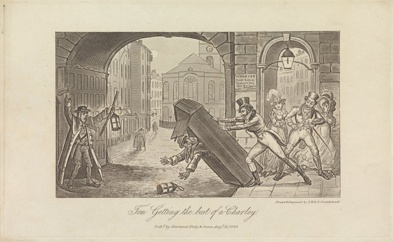 Tom Krijgt het Beste van een Charley door George Cruikshank