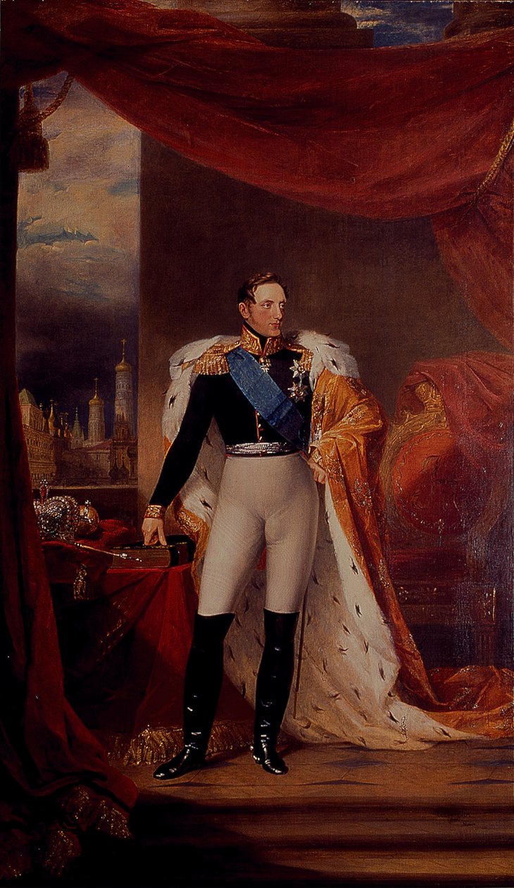 Portret van Tsaar Nicolaas I van Rusland door George Dawe