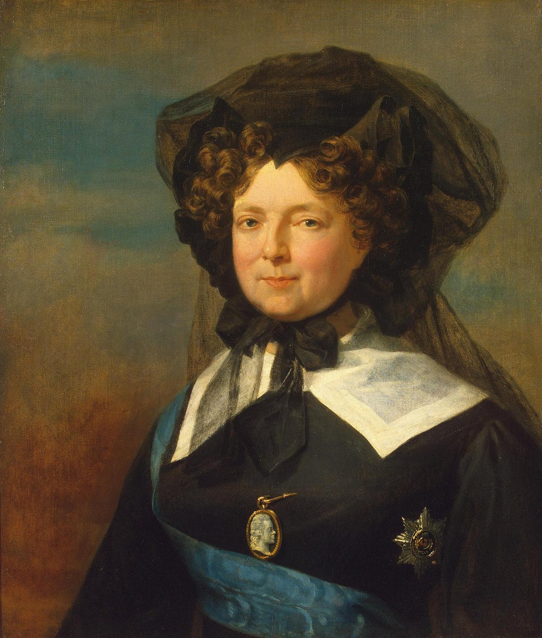 Russisch: "Portret van keizerin Maria Feodorovna in rouw " Portret van keizerin Maria Feodorovna in rouw door George Dawe