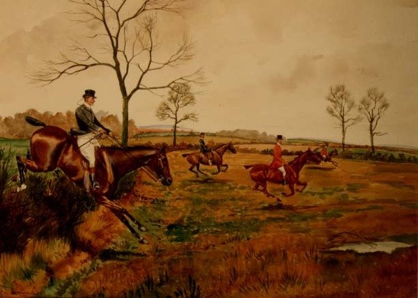 Jacht in Volle Galop door George Derville Rowlandson