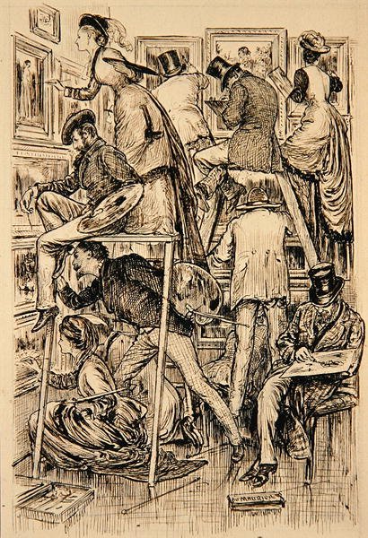 Vernisdag bij de Royal Academy door George du Maurier