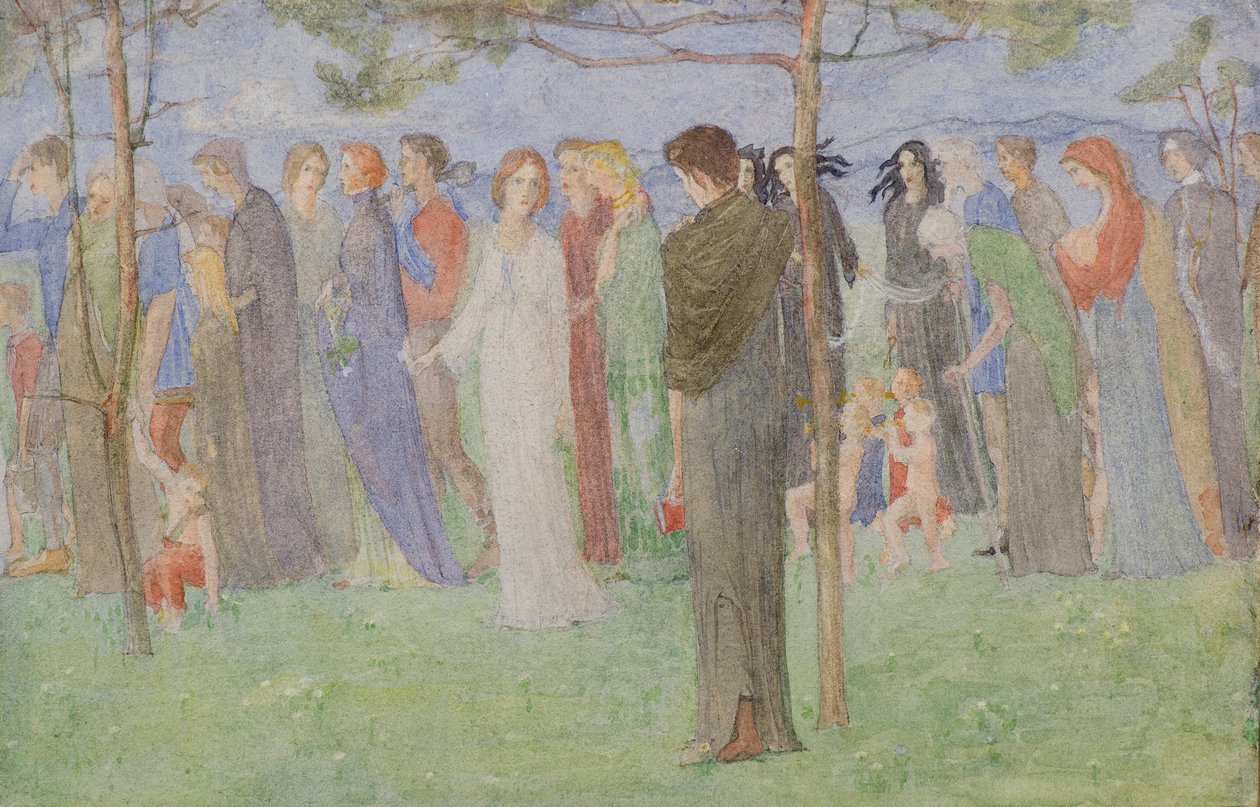 Een Processie, c.1898 door George Dutch Davidson