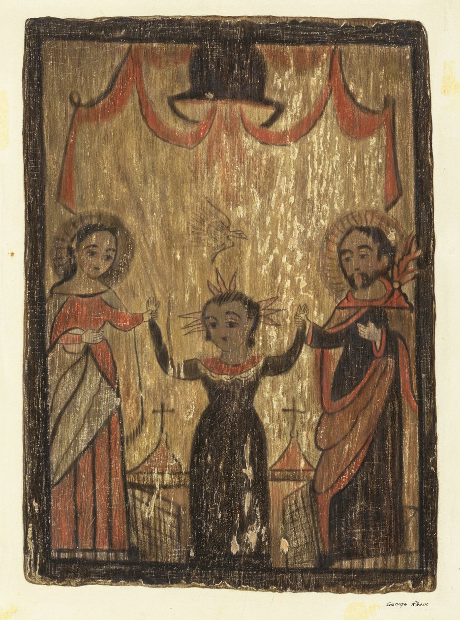 Retablo - De Heilige Familie door George E. Rhone