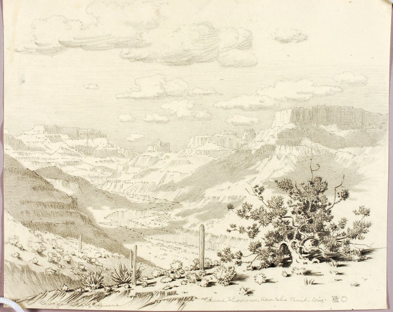 Cloud Shadows, Apache Trail, Arizona door George Elbert Burr