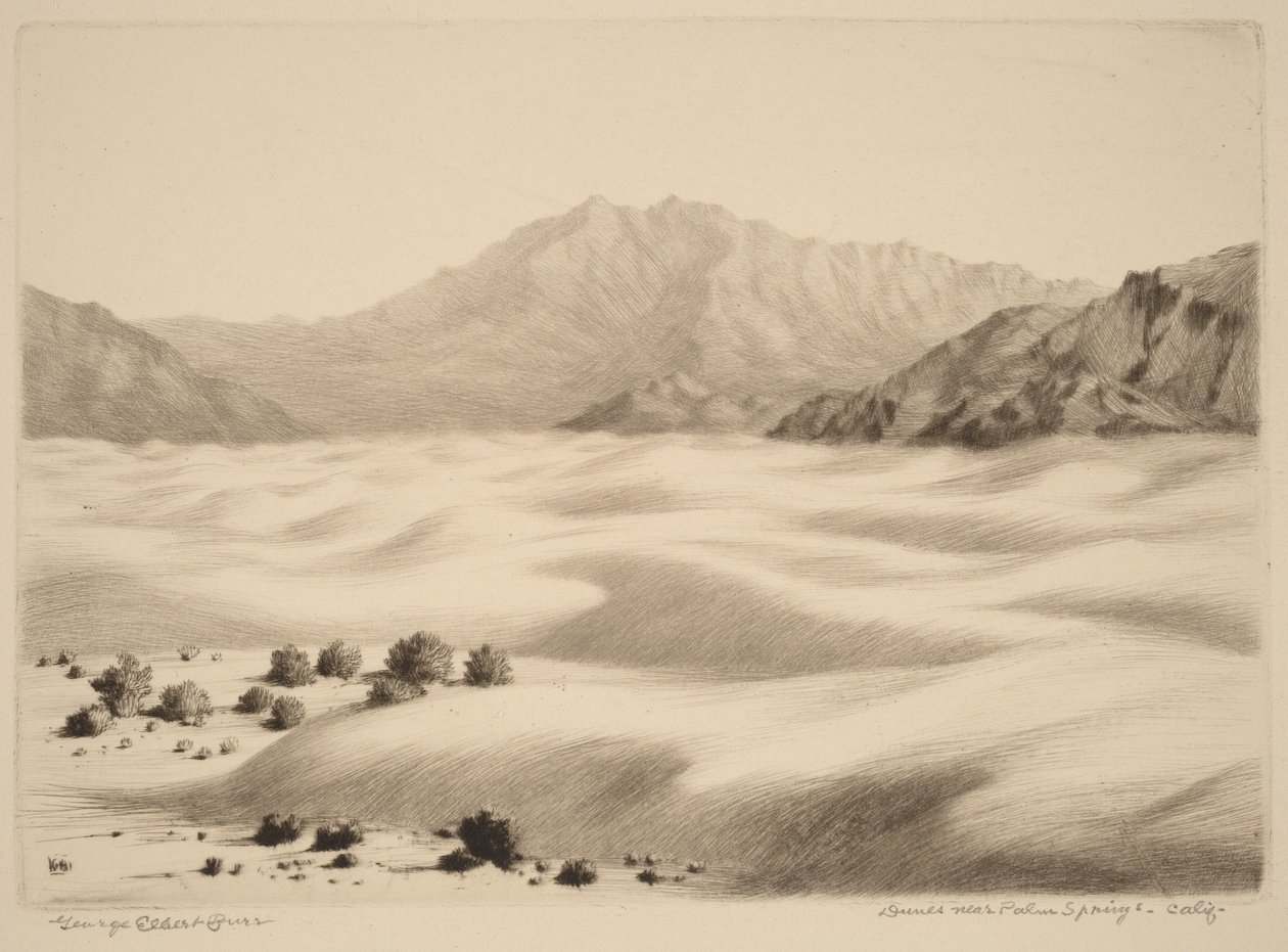 Duinen bij Palm Springs, Californië (nr. 2) door George Elbert Burr