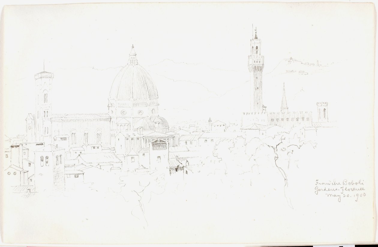 Van de Boboli-tuinen, Florence door George Elbert Burr