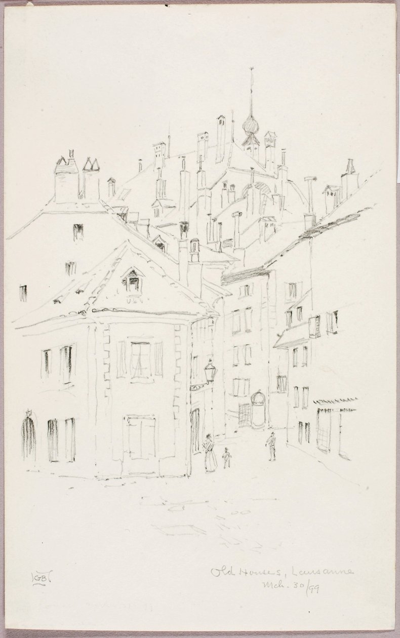 Oude huizen, Lausanne door George Elbert Burr