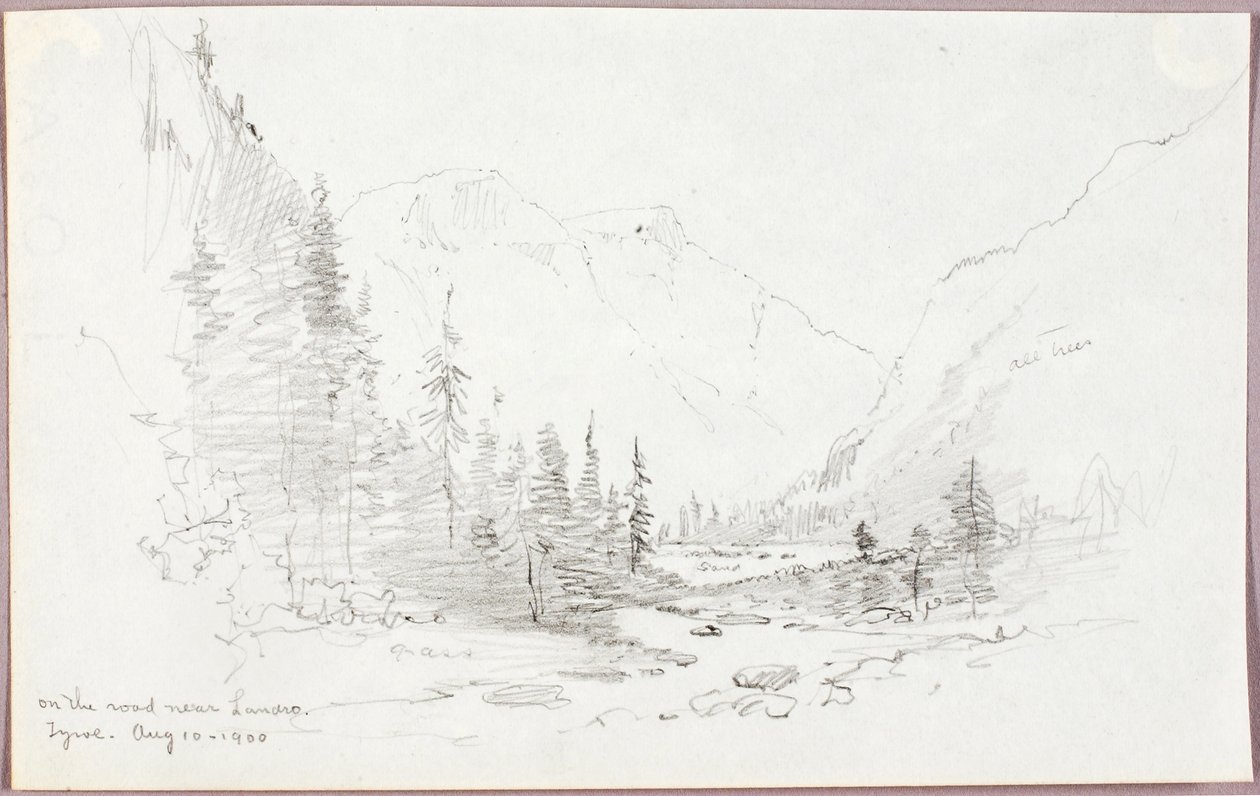 Op de weg bij Landro, Tirol door George Elbert Burr