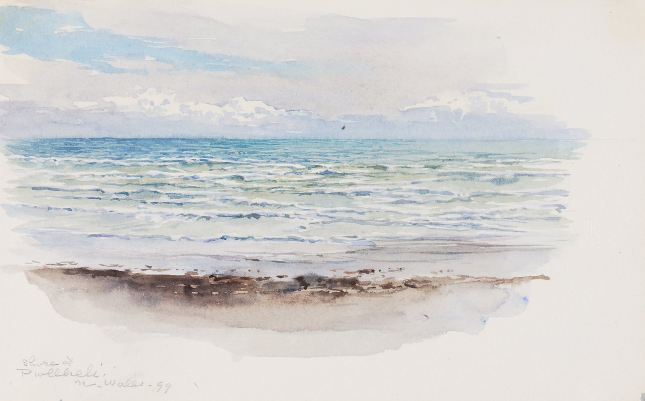 Kust bij Pwllheli, N. Wales, 1899 door George Elbert Burr