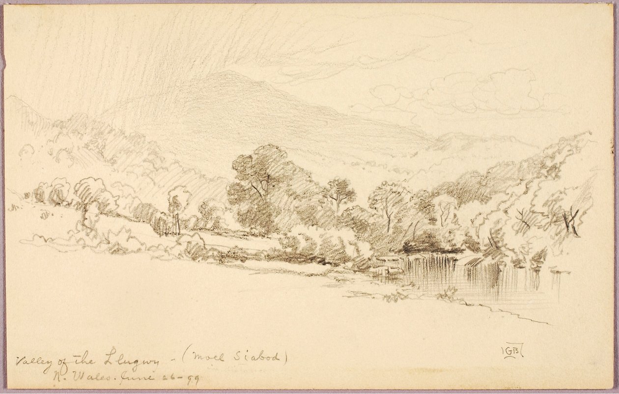 Vallei van de Llugwy (Moel Siabod), Noord-Wales door George Elbert Burr