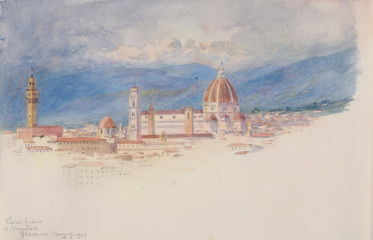 Uitzicht vanaf S. Miniato, Florence door George Elbert Burr