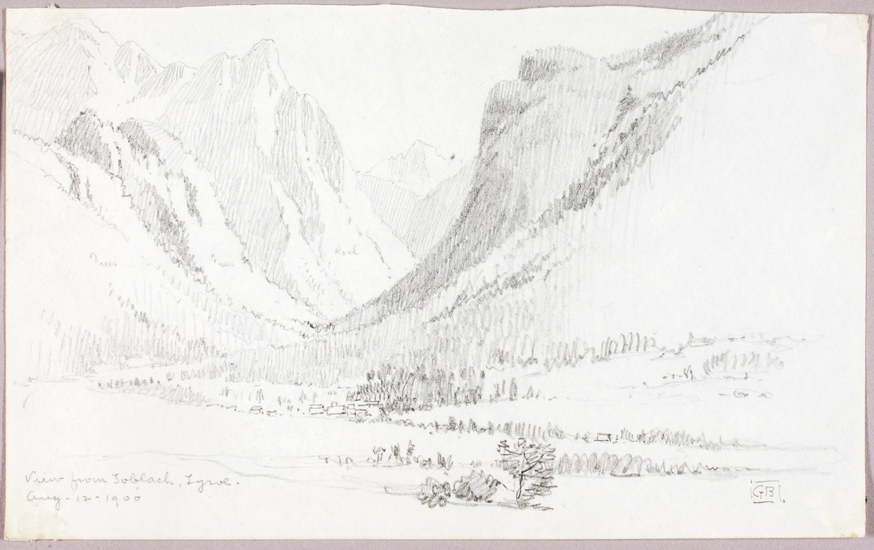 Uitzicht vanaf Toblach, Tirol door George Elbert Burr