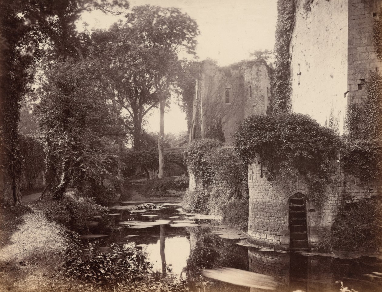Kasteel van Raglan,1860 (foto) door George Esq. Shadbolt