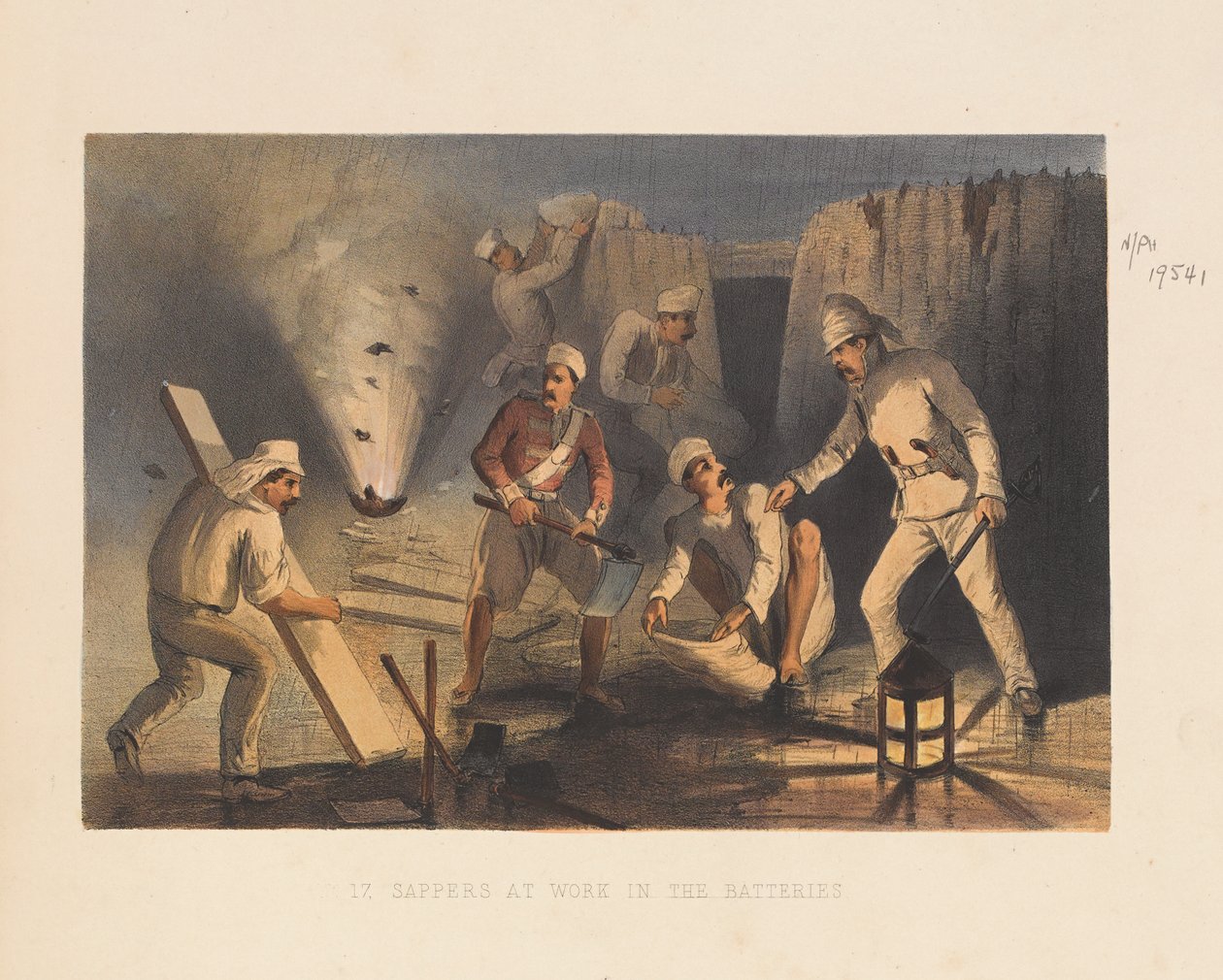 Genie aan het werk in de Batterijen, 1857 door George Francklin Atkinson