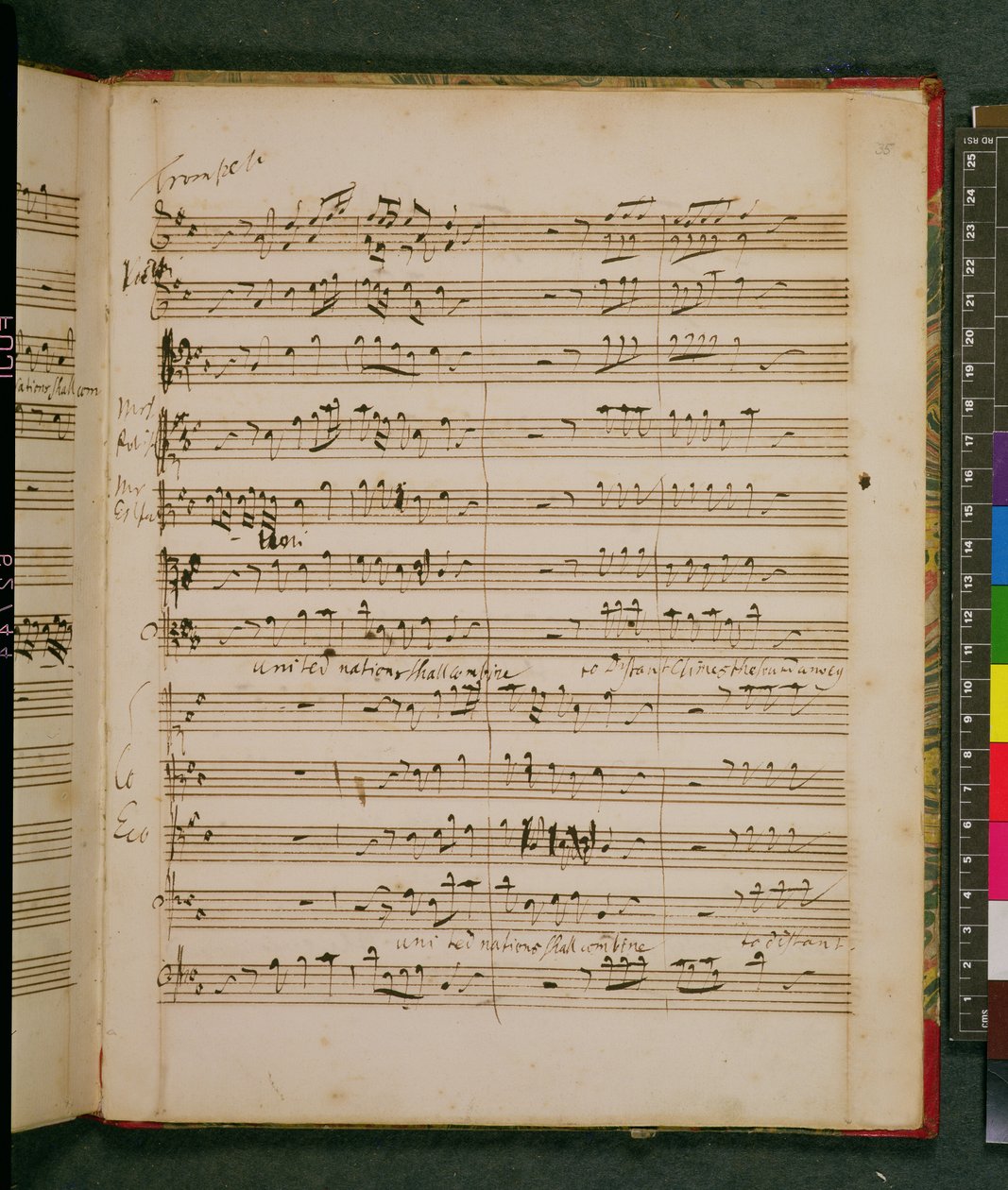 Originele Partituur voor Händels Verjaardagsode voor Koningin Anne door George Frederick Handel