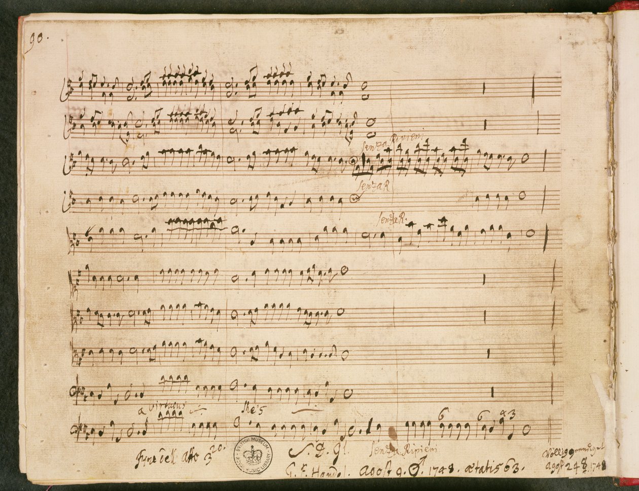 Originele partituur van de Laatste Folio uit de Opera 