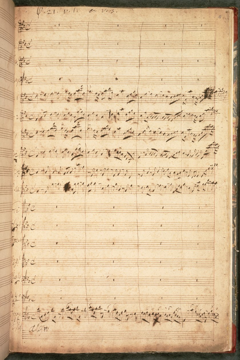Originele partituur voor het kroningsanthem voor George II en koningin Caroline door George Frederick Handel
