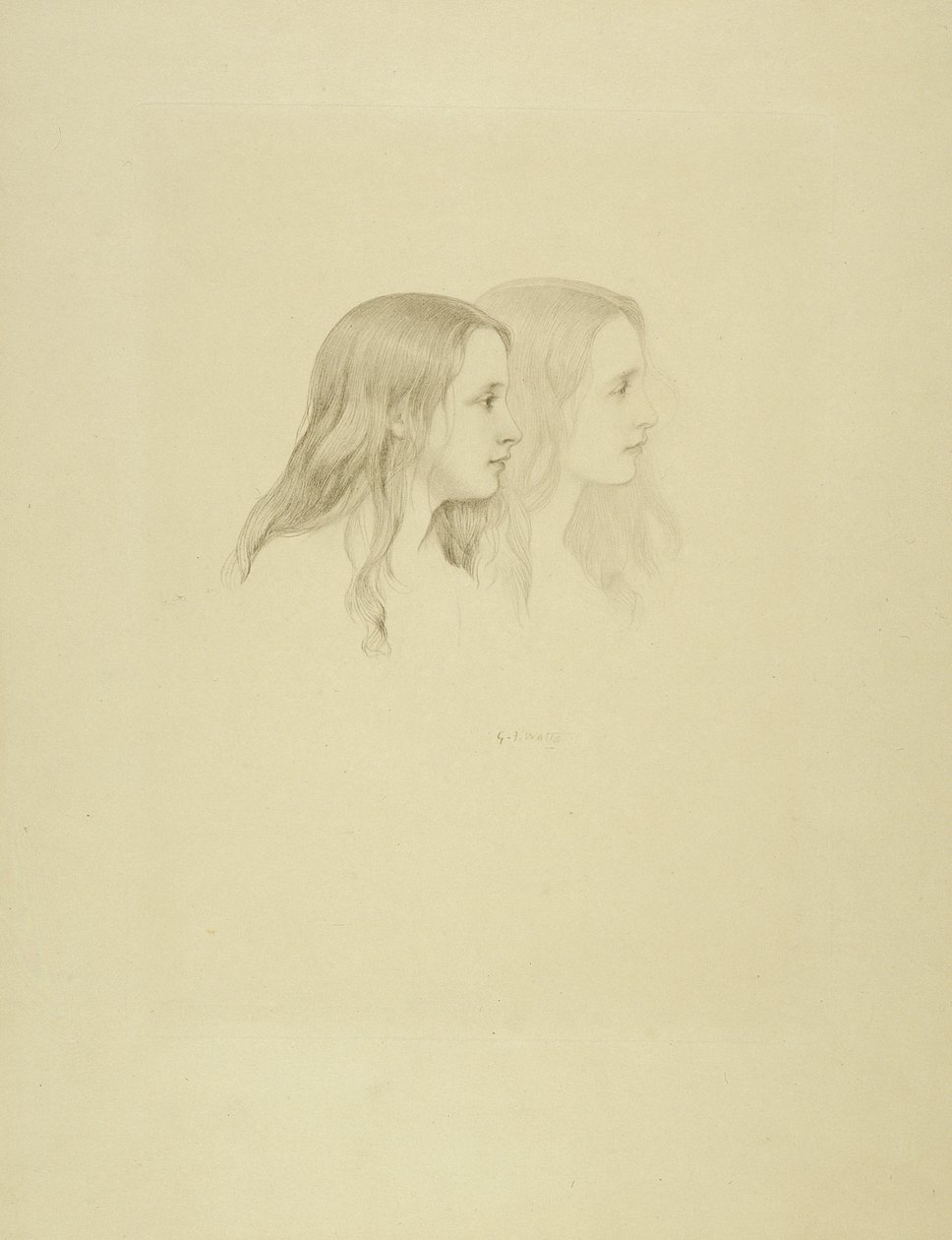 Zonder titel door George Frederick attr. to Watts