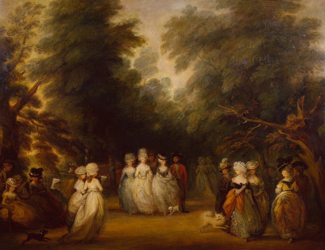 Dames wandelen op de Mall, St. James Park door George Frost