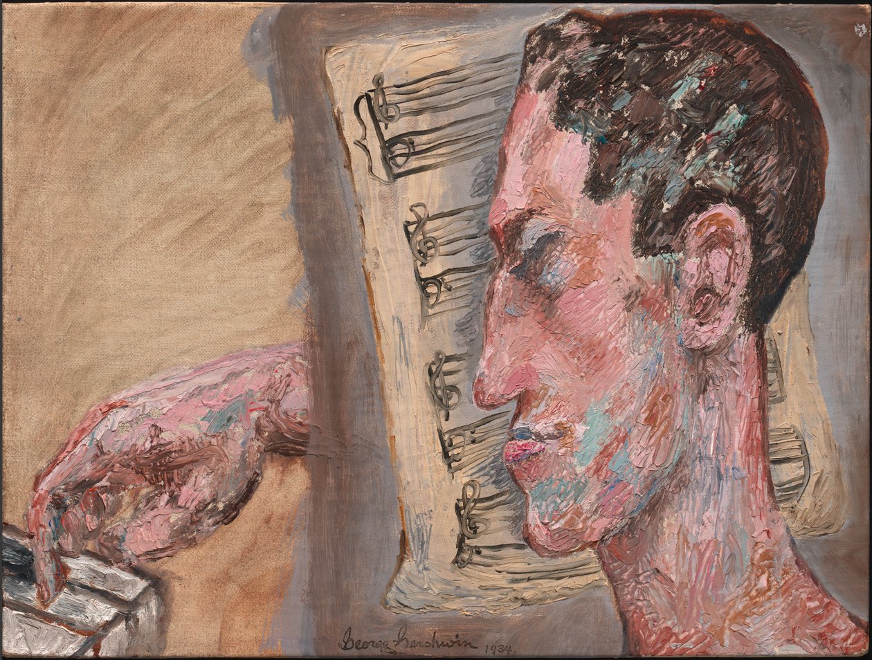 George Gershwin Zelfportret, 1934 door George Gershwin