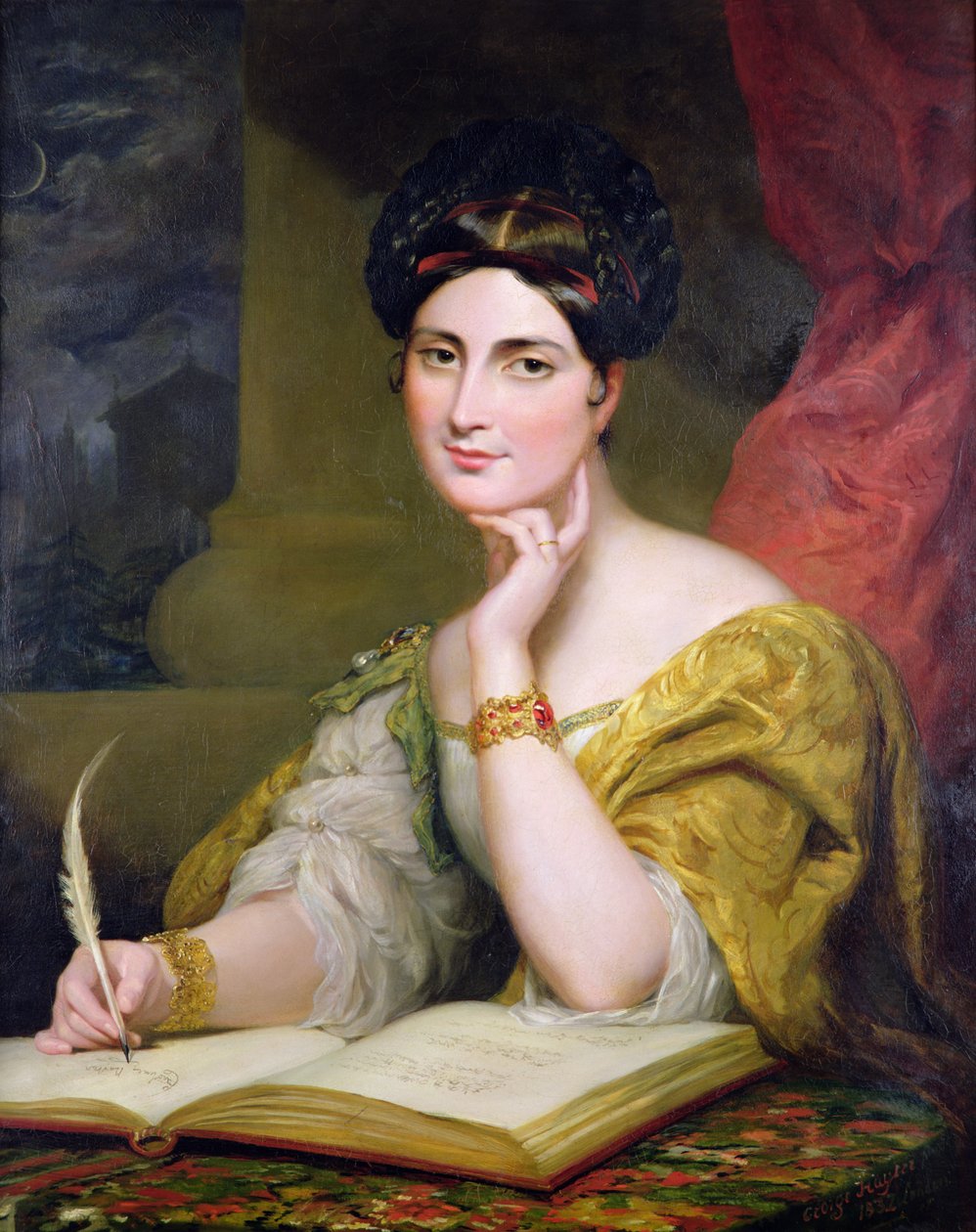 Portret van mevrouw Caroline Norton door George Hayter