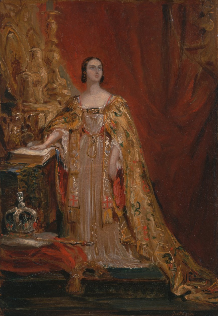 Koningin Victoria legt de kroningseed af, 28 juni 1838 door George Hayter
