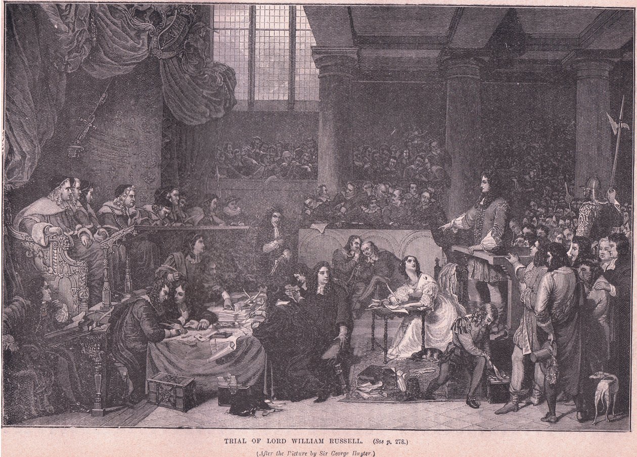 Het proces van Lord William Russell door George Hayter