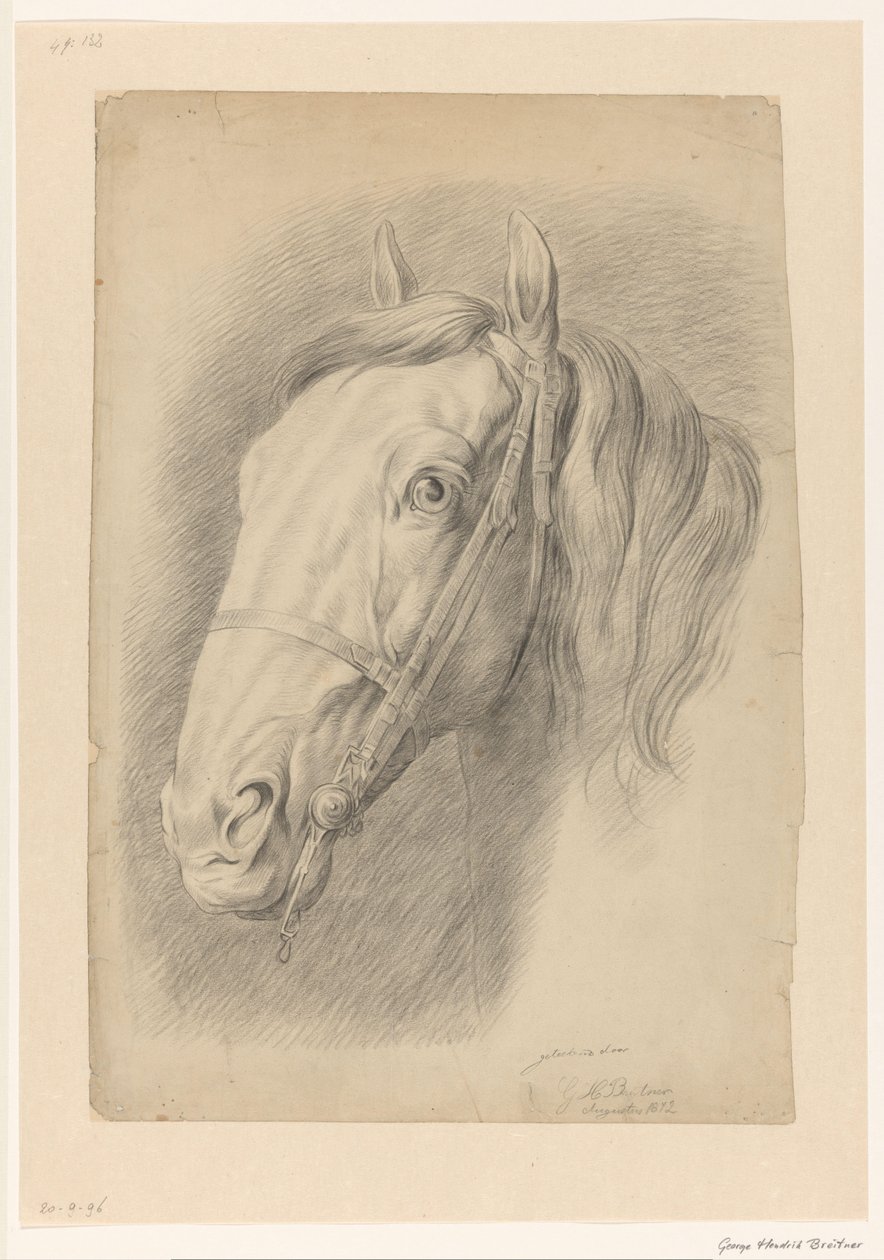 Hoofd van een paard door George Hendrik Breitner