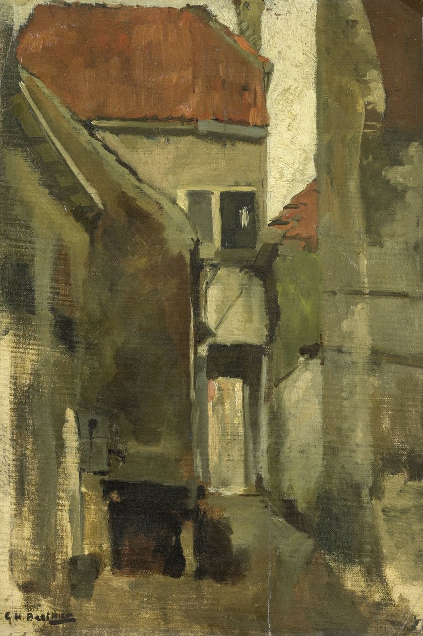 Buurtstraat in Rijswijk bij Den Haag door George Hendrik Breitner