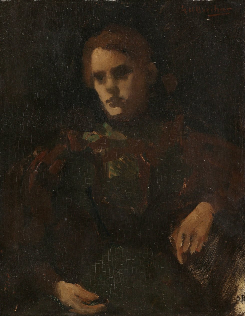 Studie naar het model (Geesje Kwak?) door George Hendrik Breitner