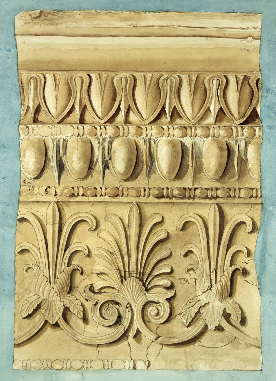 Architectonisch Fragment, 1837 door George Henry Bailey
