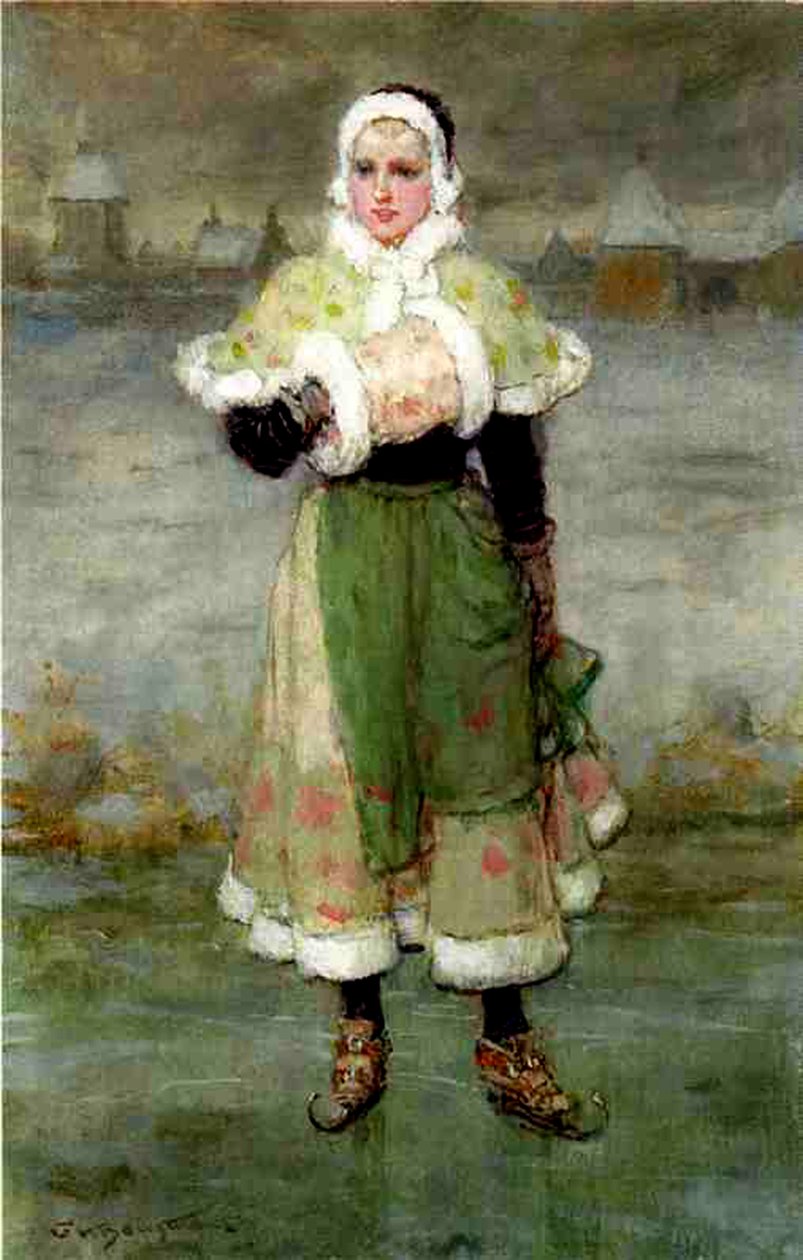 Een Nederlandse schaatser door George Henry Boughton