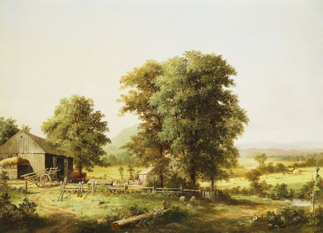 Zomer Boerderij Scène, 1862 door George Henry Durrie