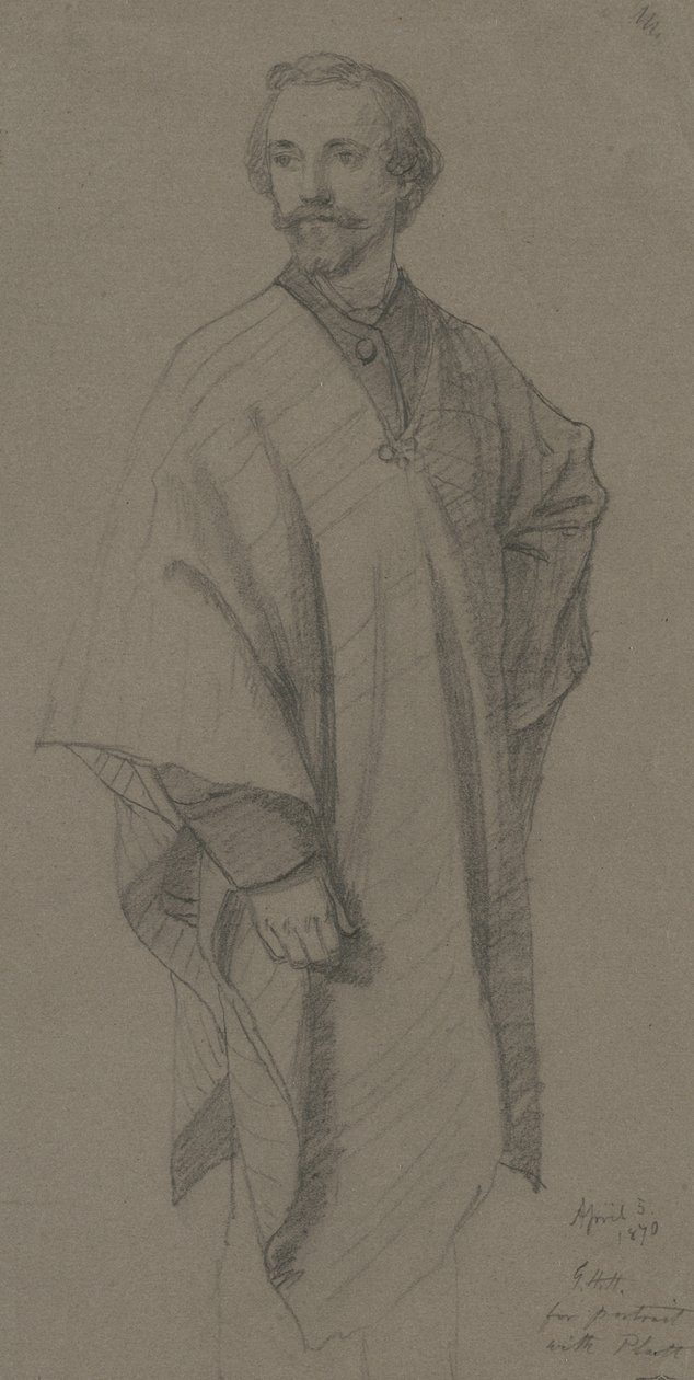 Zelfportret, 1870 door George Henry Hall