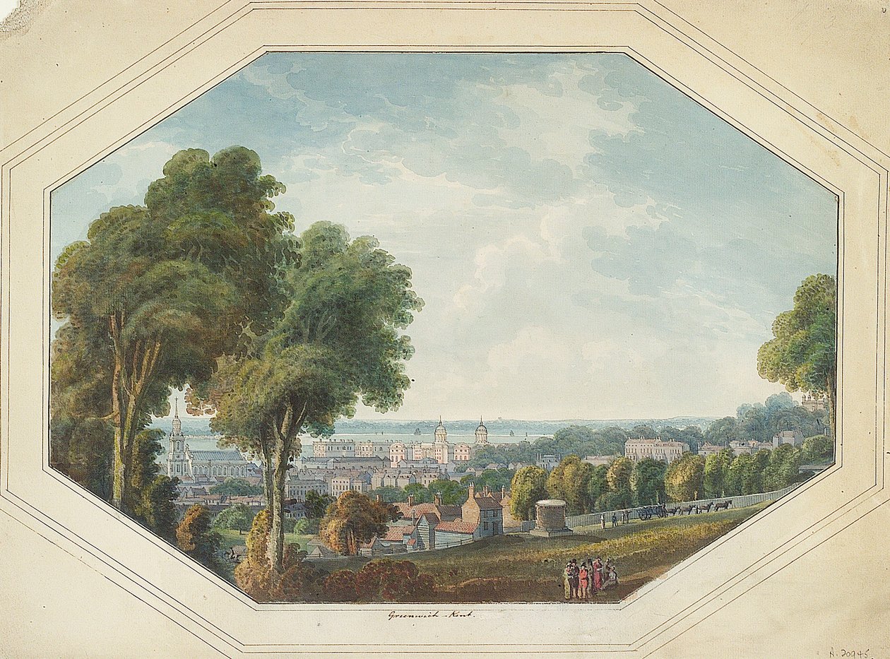 Greenwich vanaf het punt, c.1820 door George Heriot