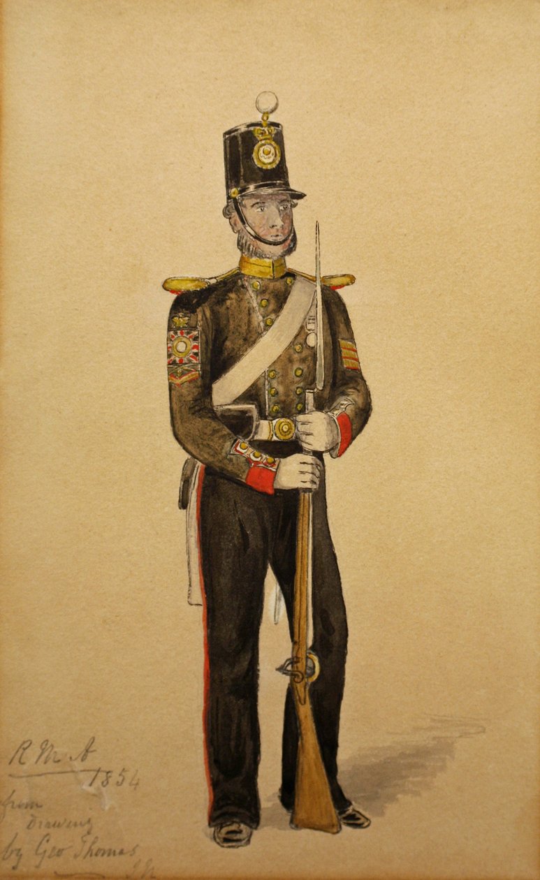 Kleursergeant van de koninklijke marine-artillerie, 1854 door George Housman Thomas