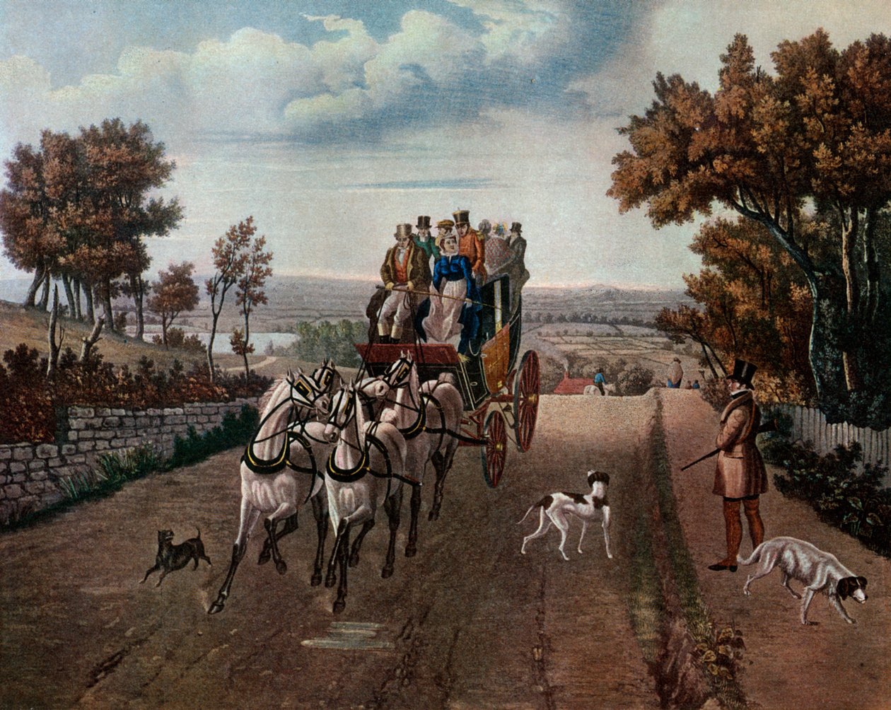 Postkoets, 1827, 1927 door George Hunt