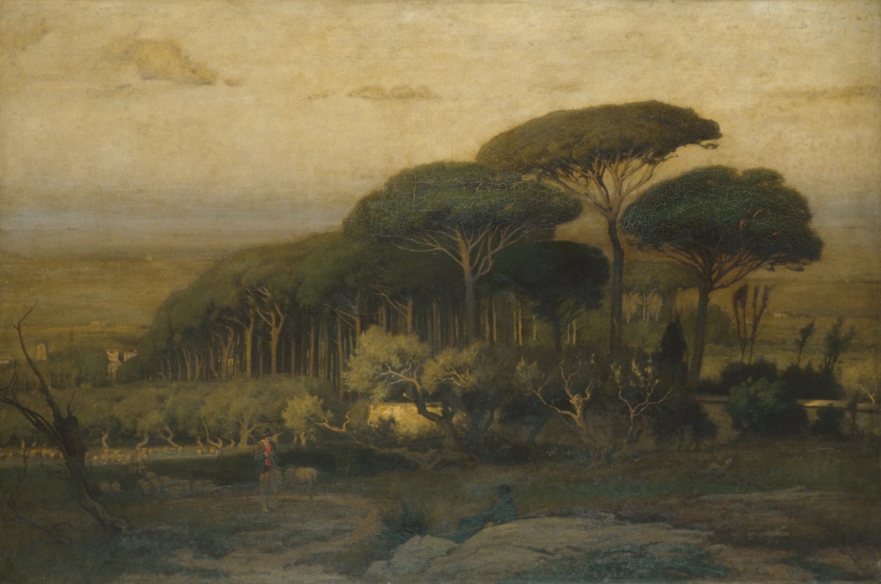Pine Grove van de Villa Barberini door George Inness