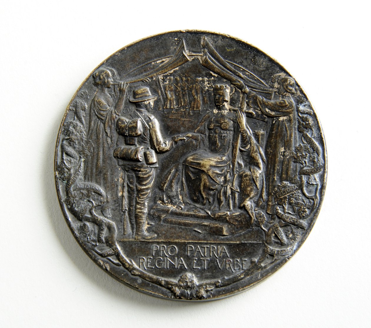 Medaille ter herdenking van de terugkeer van de City Imperial Volunteers uit de Boerenoorlog door George James Frampton