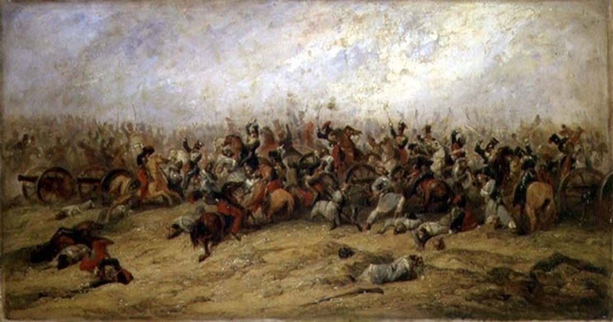 Het conflict bij de kanonnen, Balaclava, 1854 door George Jones