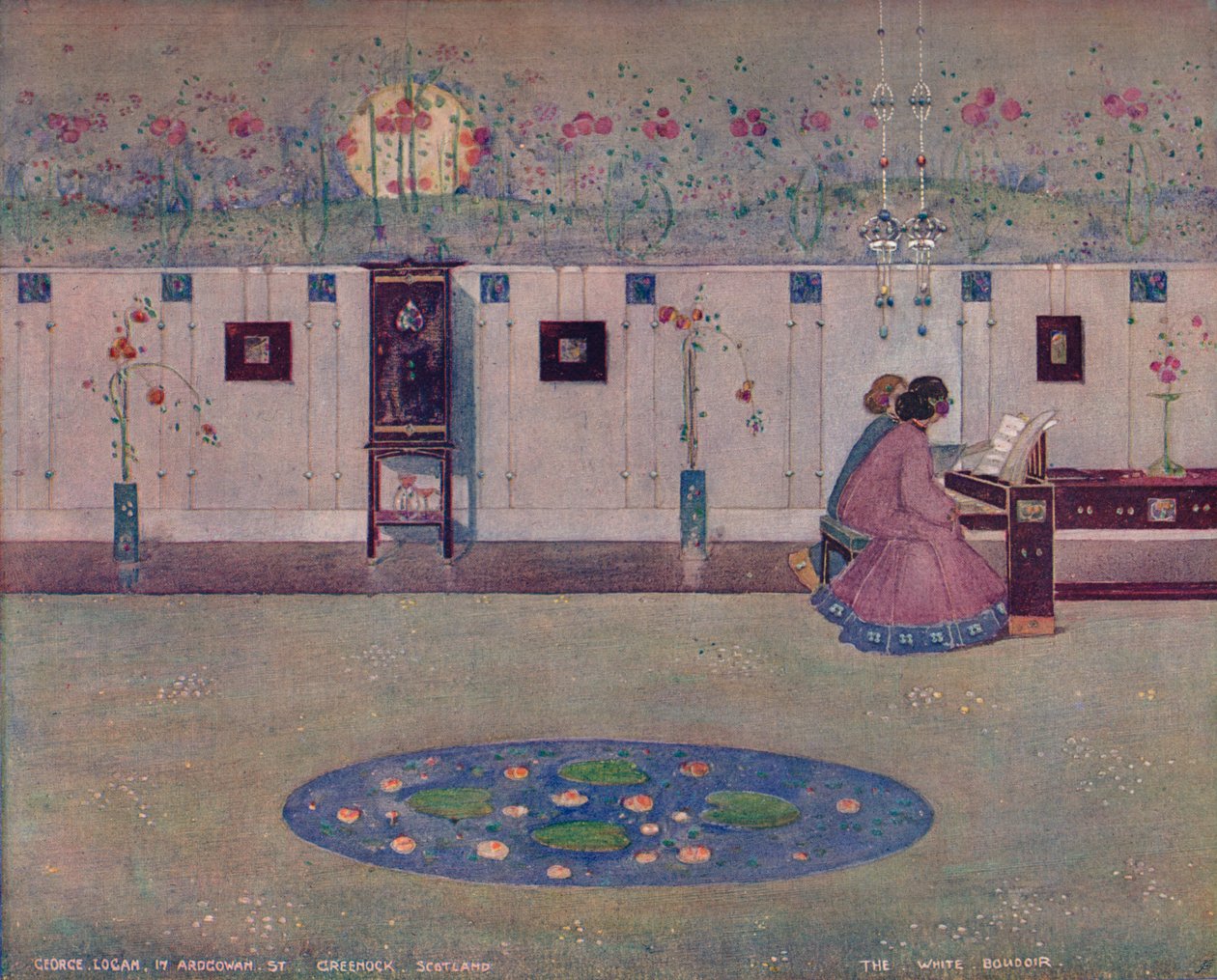 De Witte Boudoir, ca. 1905 door George Logan