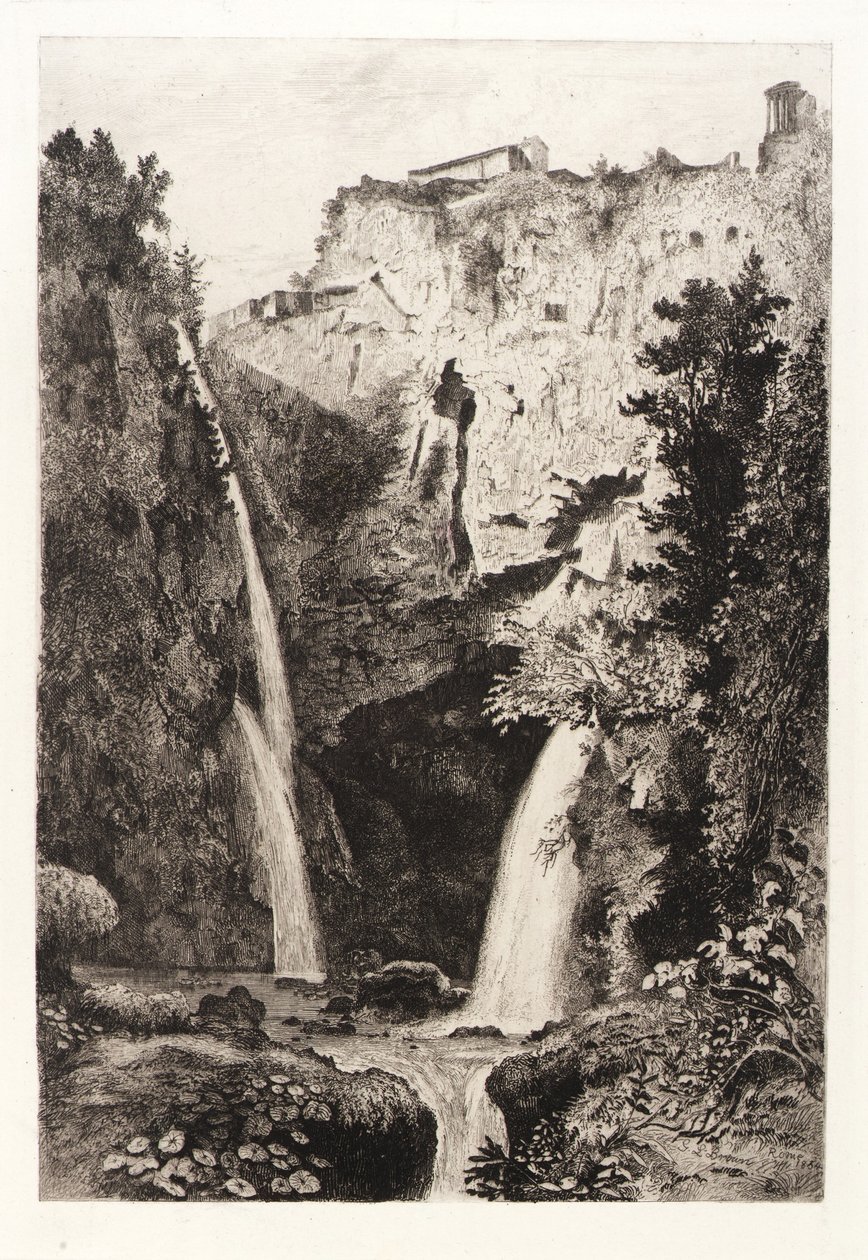 De watervallen van Tivoli door George Loring Brown