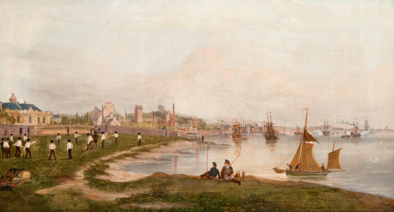 Magdalen Green voor de Dundee naar Perth Spoorweg door George McGillivray