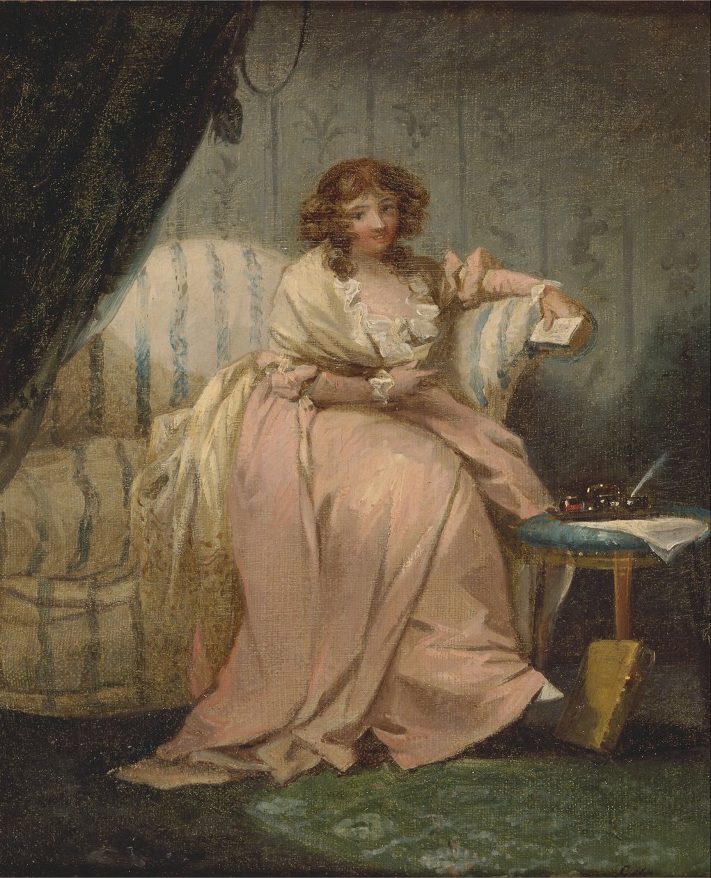 Een vrouw genaamd Anne, de vrouw van de kunstenaar door George Morland