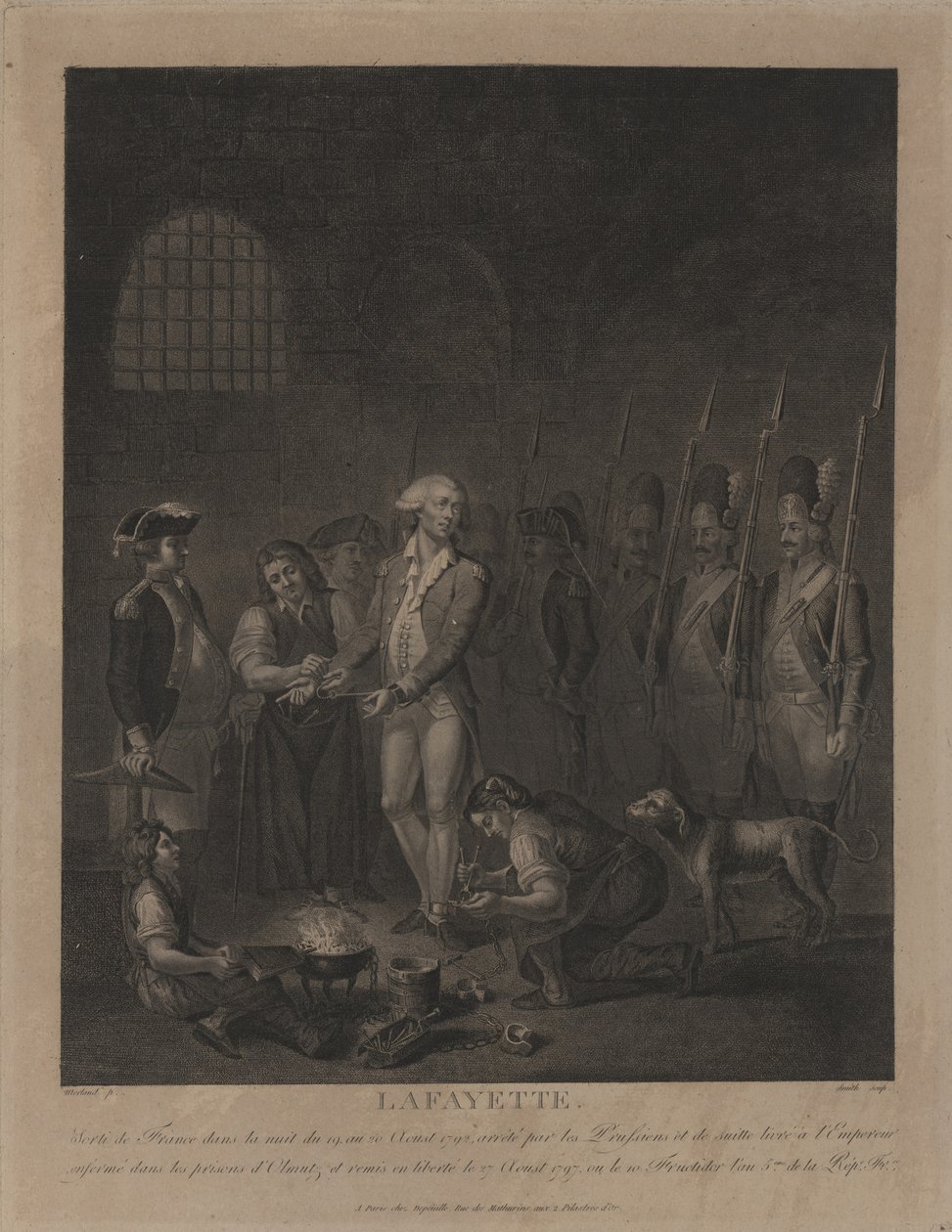 Lafayette in de gevangenis van Olmütz door George Morland