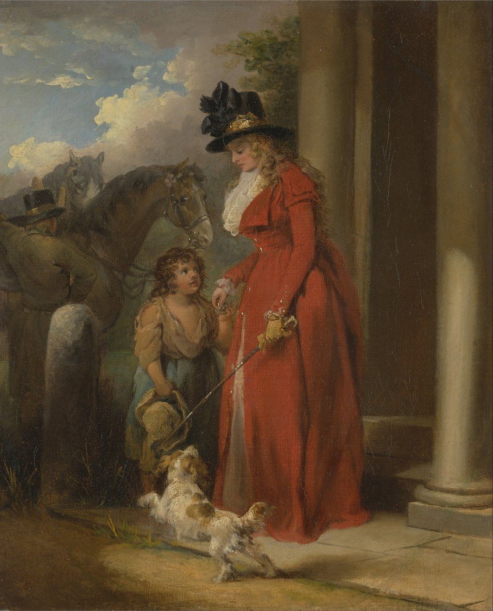 De deur van de landheer door George Morland