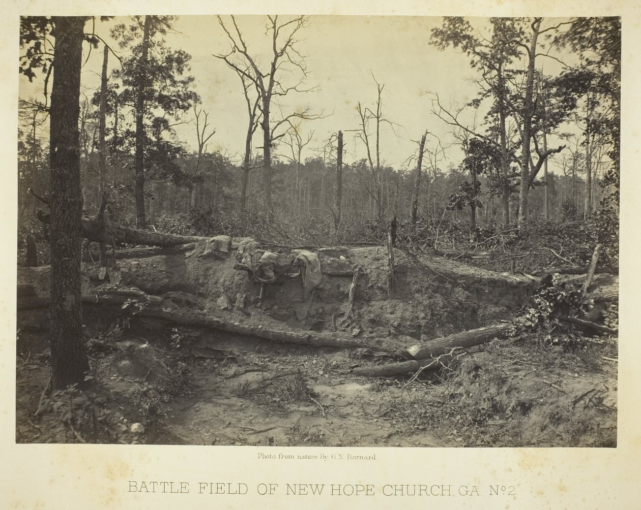 Slagveld van New Hope Church, GA, nr. 2 door George N. Barnard