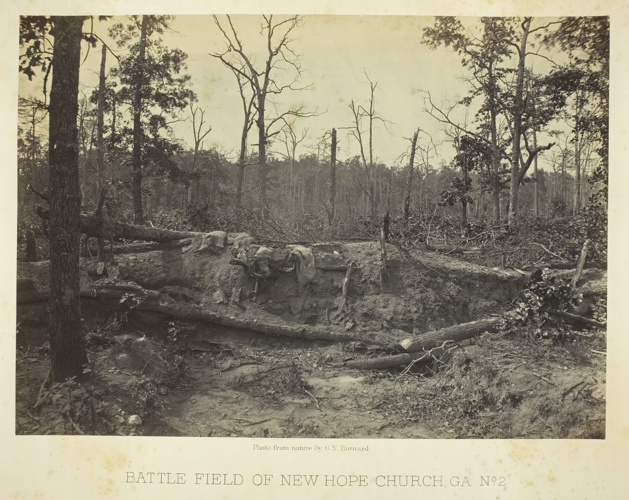 Slagveld van New Hope Church, GA, nr. 2, 1866 door George N. Barnard