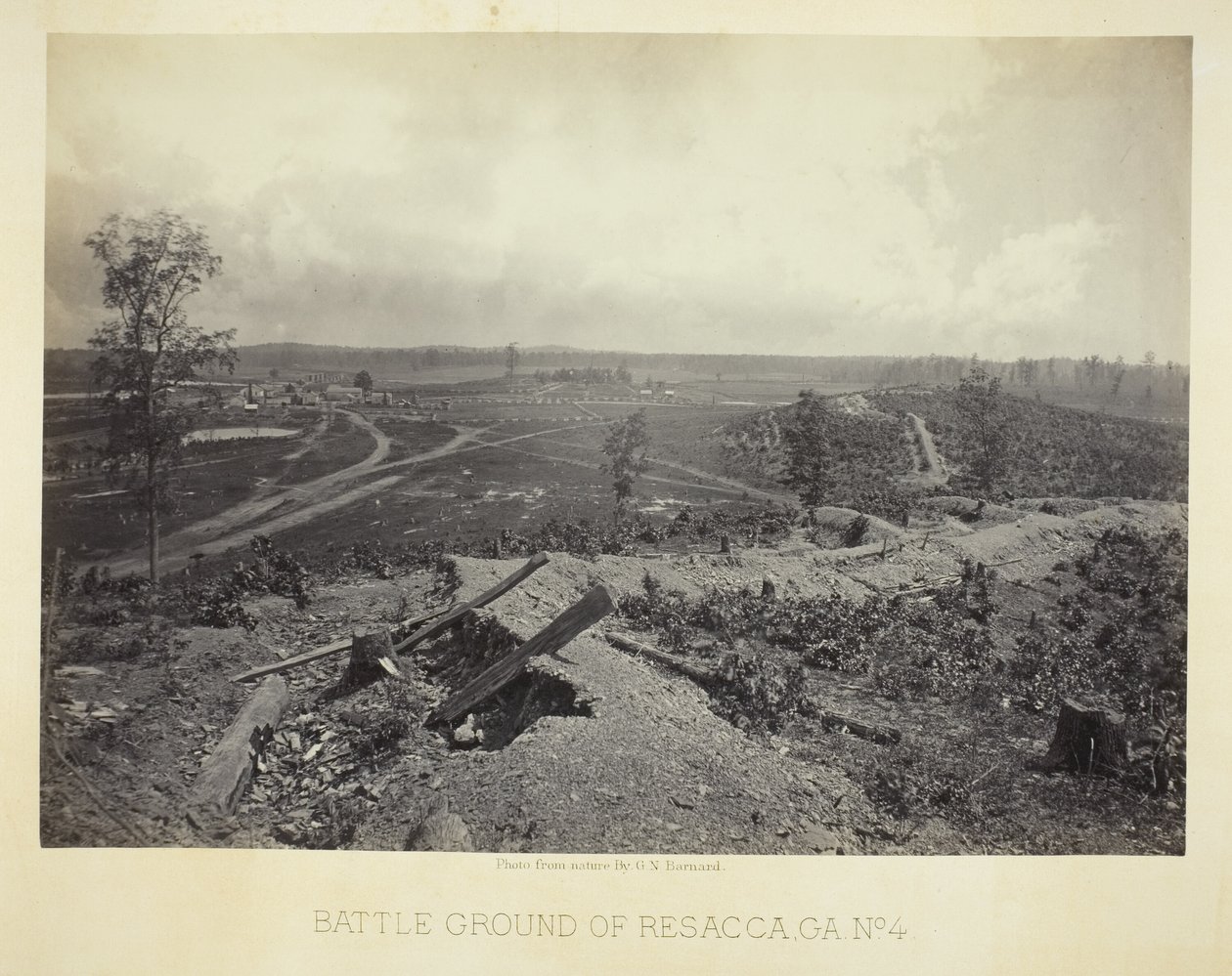 Slagveld van Resacca, GA, nr. 4 door George N. Barnard