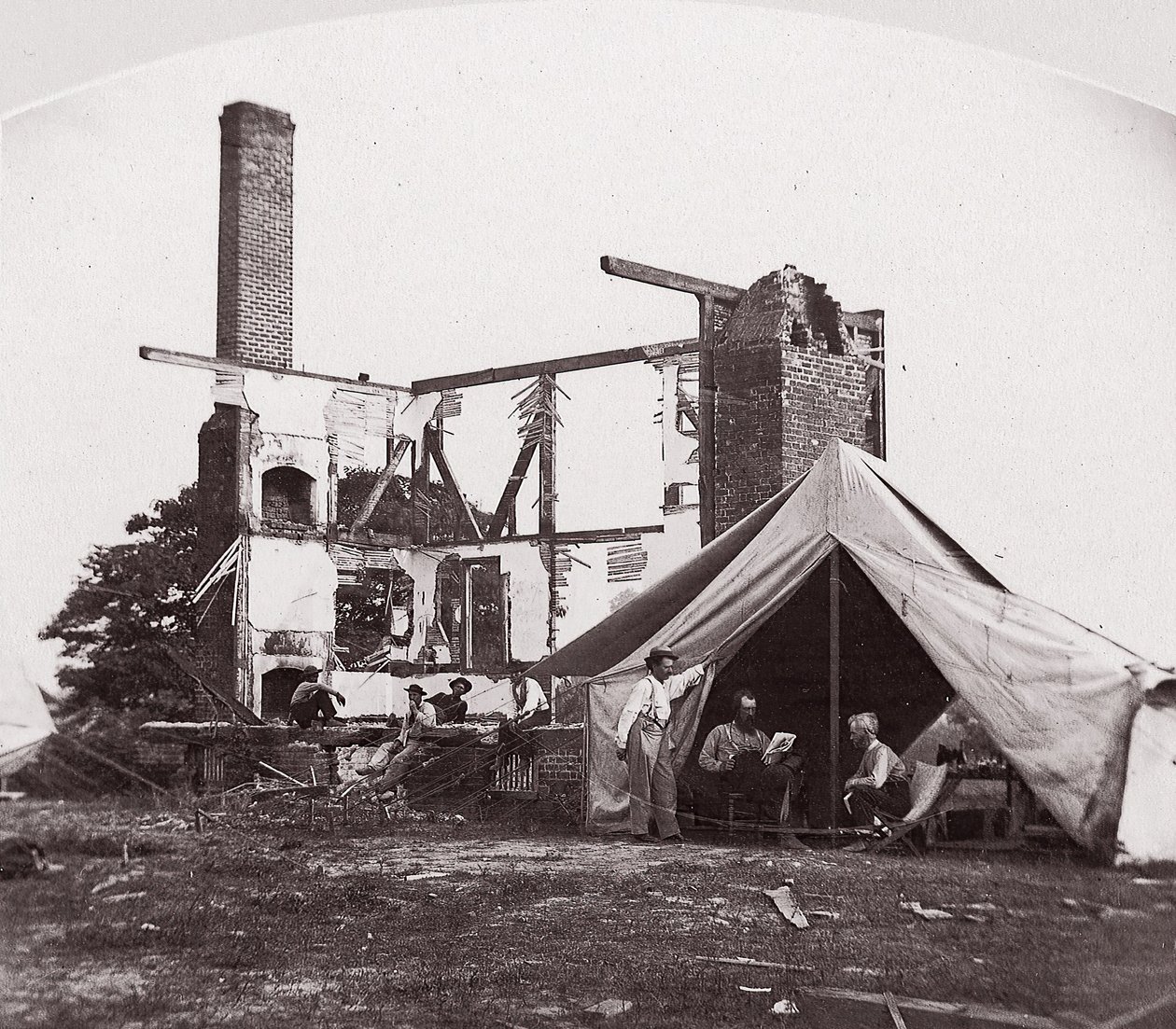 Bull Run, Huis van Mevrouw Henry, 21 juli 1861, 1861 door George N. Barnard